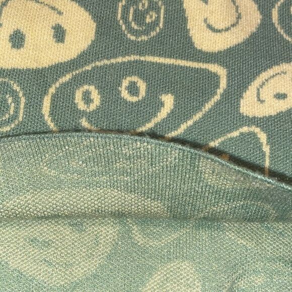 Smiley Face Patterned Crop Top green and yellow Pacsun size small - Picture 3 of 5